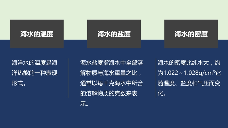 高纬度海区海水密度在垂向上的变 化很小.